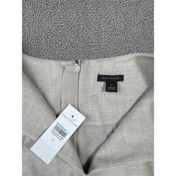 NWT Ann Taylor Dress Career Knee Length Business Tan Size 12 - Picture 6 of 6
